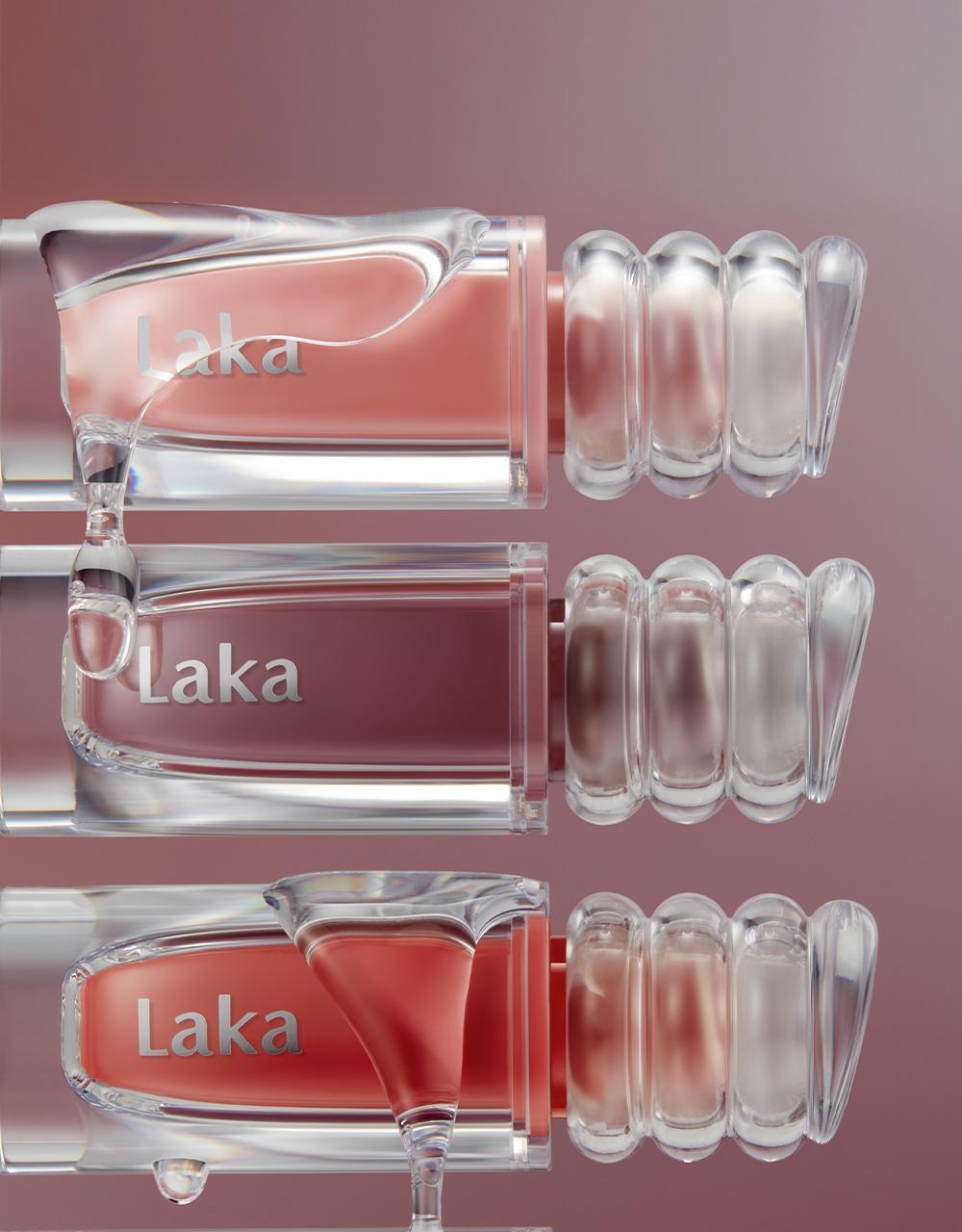 極緻光澤✨順滑不黏唇～韓國 Laka Maxi Glayer Tint 爆水光清透鏡面水潤唇釉(#601-602) - 20色選擇