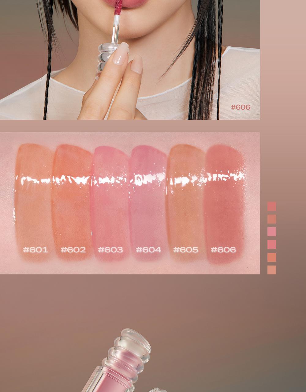 極緻光澤✨順滑不黏唇～韓國 Laka Maxi Glayer Tint 爆水光清透鏡面水潤唇釉(#601-602) - 20色選擇