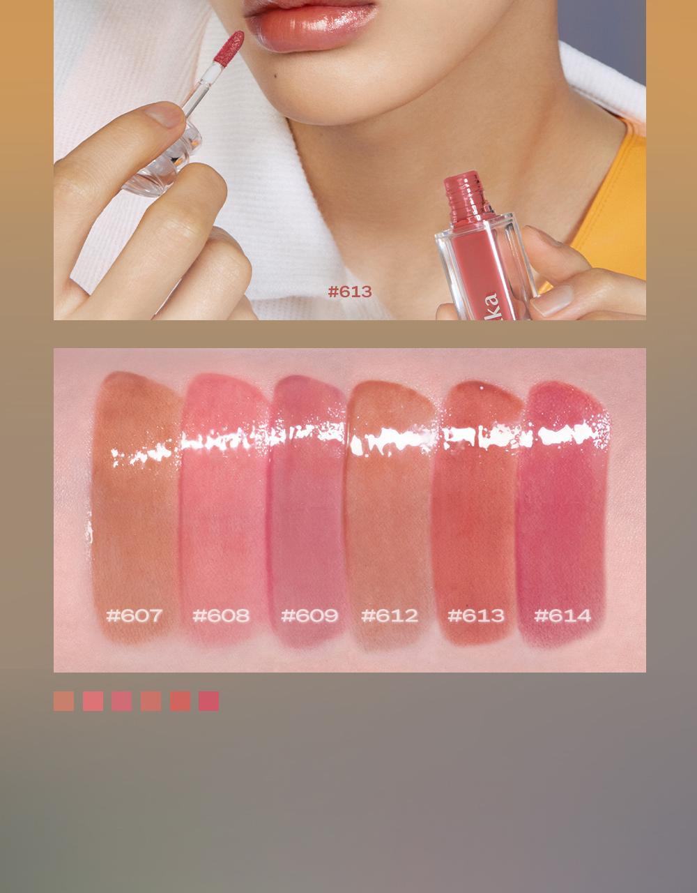 極緻光澤✨順滑不黏唇～韓國 Laka Maxi Glayer Tint 爆水光清透鏡面水潤唇釉(#601-602) - 20色選擇