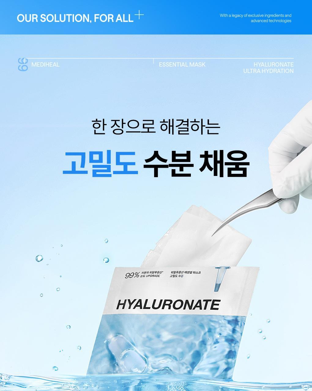 【OY 限量10片送1片】銷量王🏆 韓國 MEDIHEAL Essential Mask Pack 10+1 Sheets 皇牌得奬精華面膜 (Madecassoside / Rose PDRN/ Tea Tree/ Hyaluronic Acid/ Collagen/ Vitamin/ Ceramide) - 7種選擇