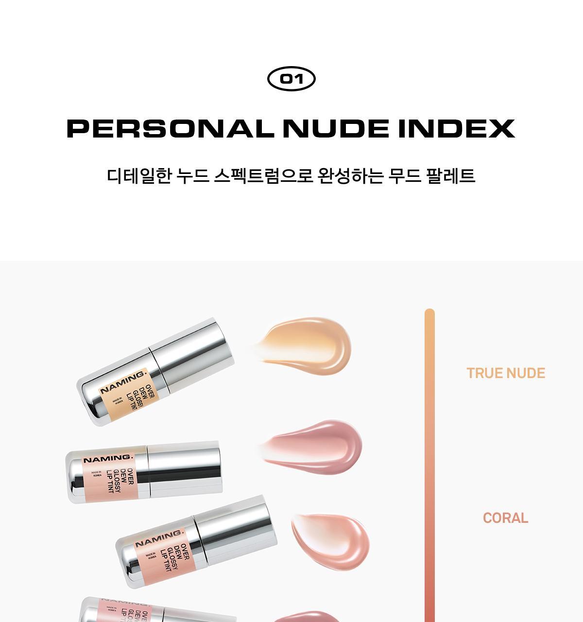 4D裸色調唇～韓國 Naming Over Dew Glossy Lip Tint 一塗透亮水光澤裸色唇釉 - 8色選擇