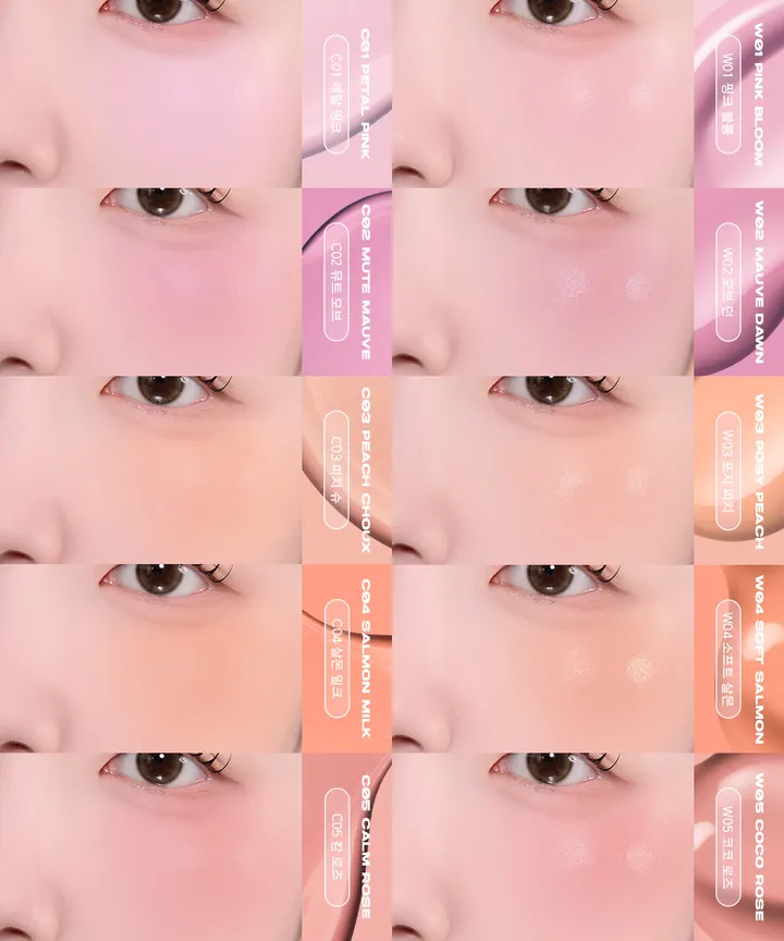 【大熱Concealer Brush】韓國 About Tone Skin Layer Fit Blusher 遮瑕質地高貼服持色液態胭脂 (Cover Fit 半霧面/ Water Fit半光澤) - 16色選擇