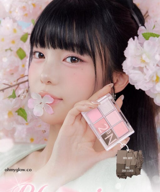 新色Blooming Pink春櫻粉系列入！實用零廢色～GlowPick🏆 韓國 2aN Better Me Eye Palette 6色眼影盤(#01-21) - 18色選擇