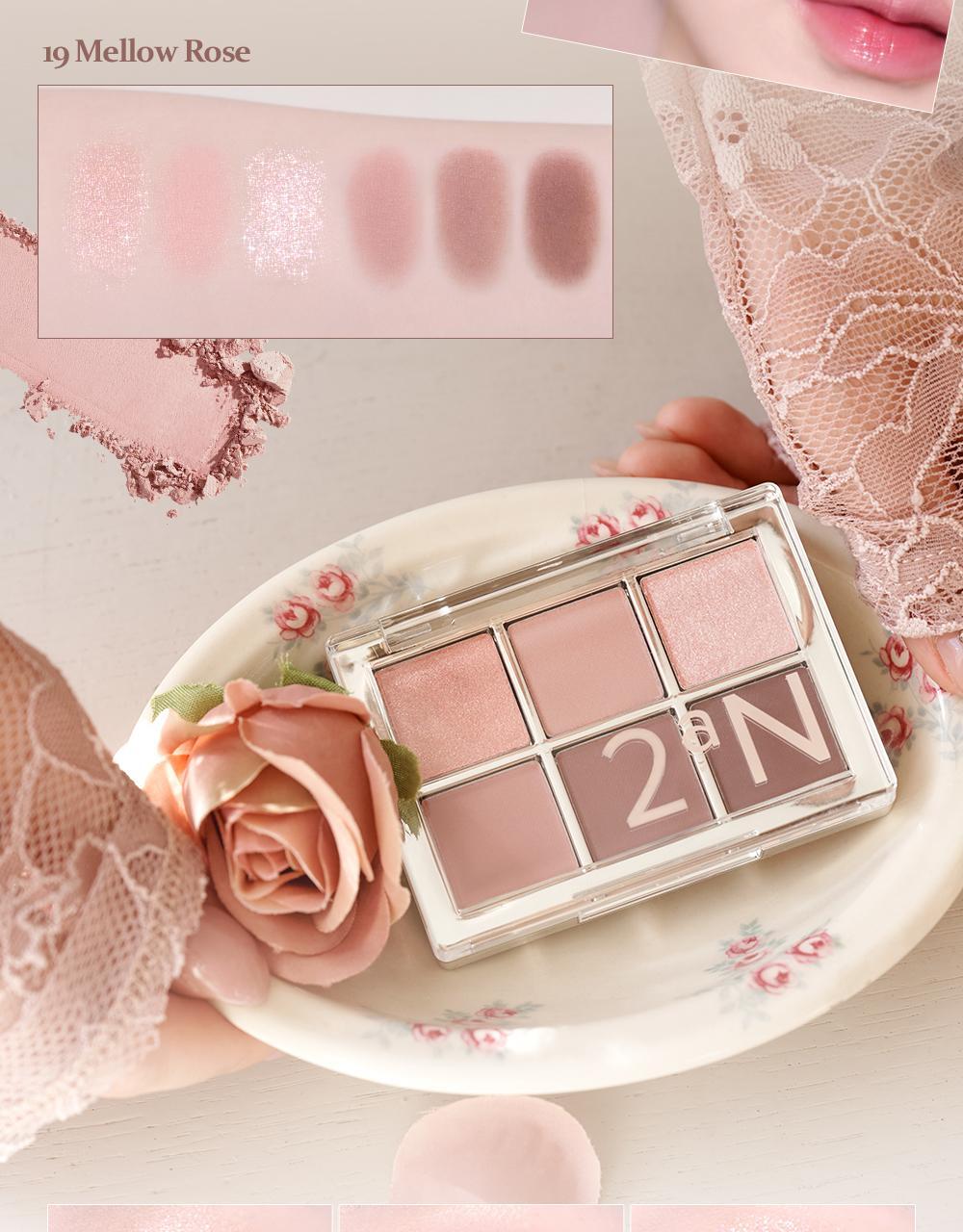 新色Rose Blending系列入！實用零廢色～GlowPick🏆 韓國 2aN Better Me Eye Palette 6色眼影盤(#01-20) - 17色選擇