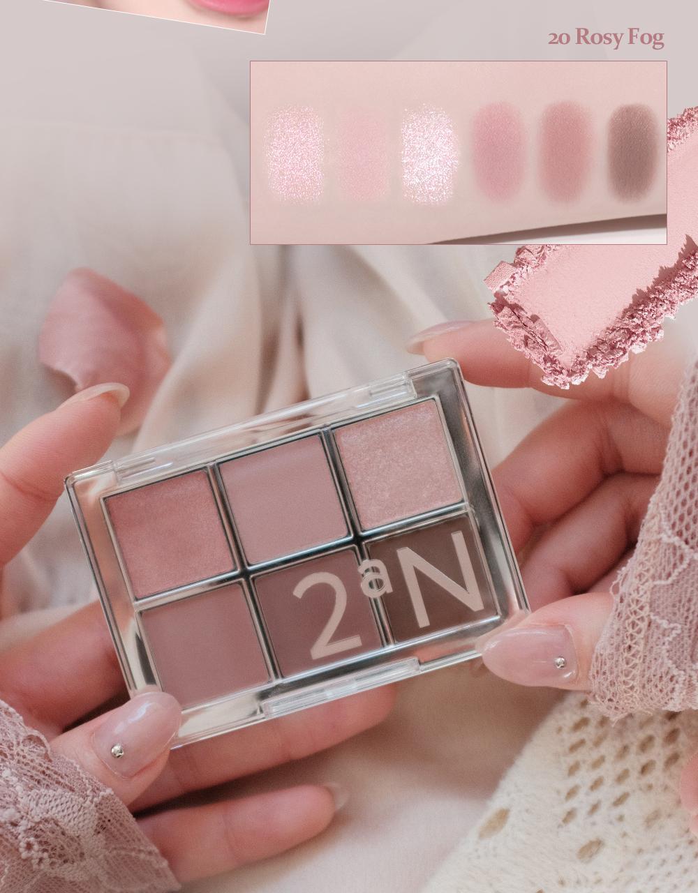 新色Rose Blending系列入！實用零廢色～GlowPick🏆 韓國 2aN Better Me Eye Palette 6色眼影盤(#01-20) - 17色選擇