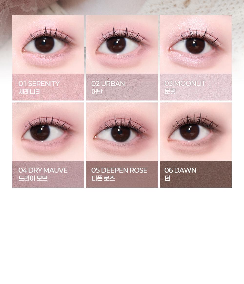 新色Rose Blending系列入！實用零廢色～GlowPick🏆 韓國 2aN Better Me Eye Palette 6色眼影盤(#01-20) - 17色選擇