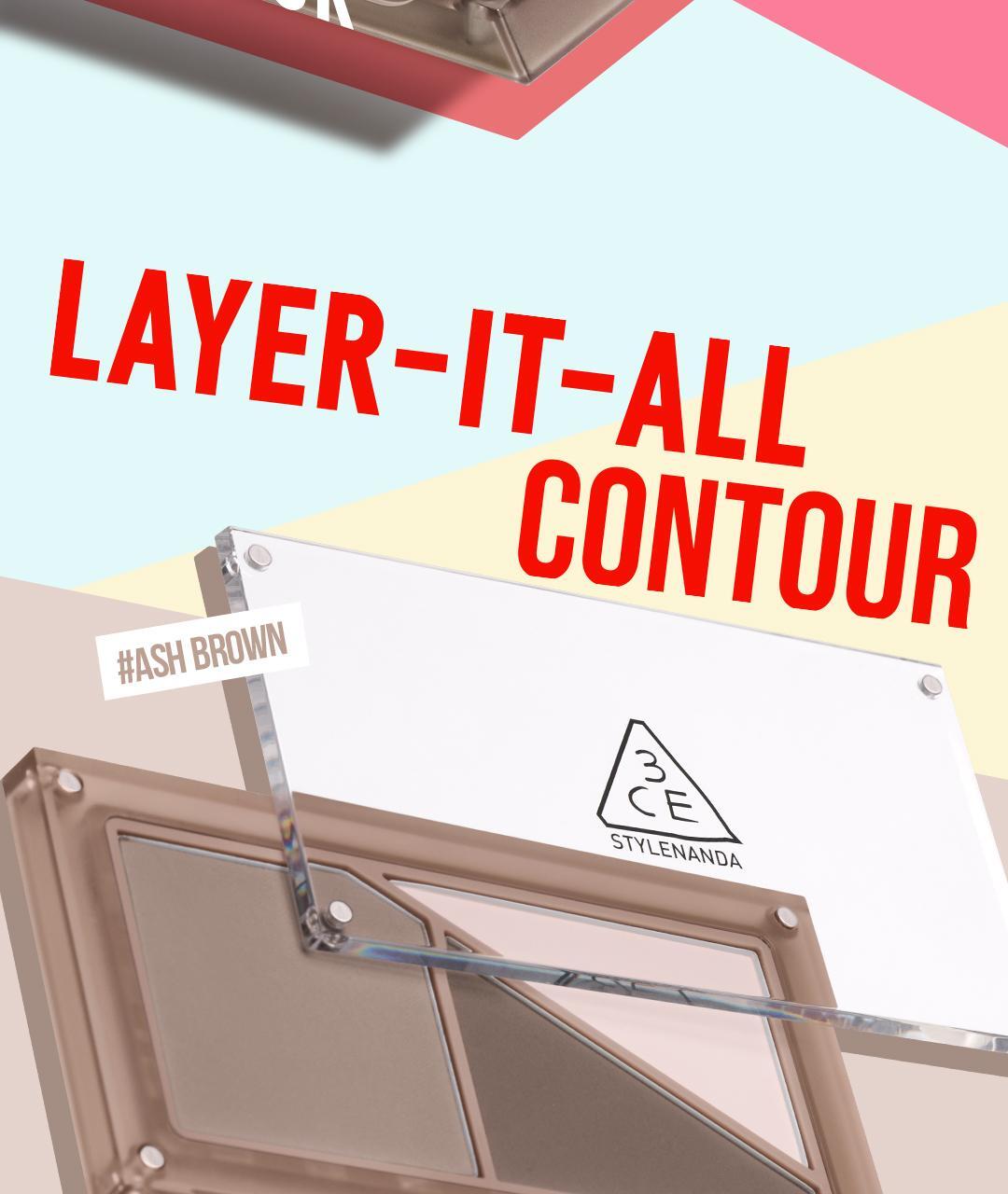 韓國 3CE Layer it All Contour Palette 分層三色立體提亮X輪廓修容盤 - 2種選擇