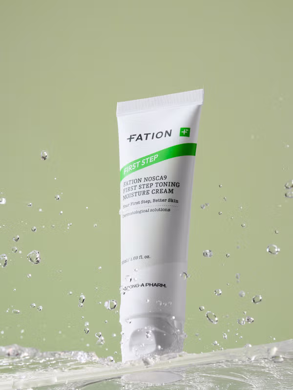 東亞藥廠研發～韓國 Daiso X Fation Nosca9 First Step Toning Moisture Cream 去瑕去痘印舒緩保濕水凝霜 - 50ml