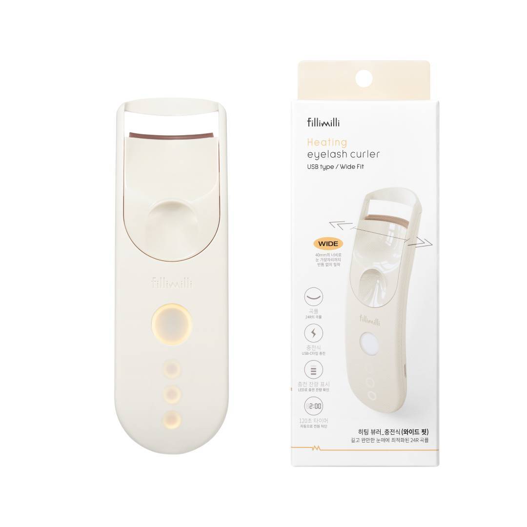 24R弧度適合眼型較長~Fillimilli Heating Curler Charging Type Wide Fit USB充電式電熱睫毛夾 Wide Fit 24R弧度適合眼型較長~Fillimilli Heating Curler Charging Type Wide Fit USB充電式電熱睫毛夾 Wide Fit