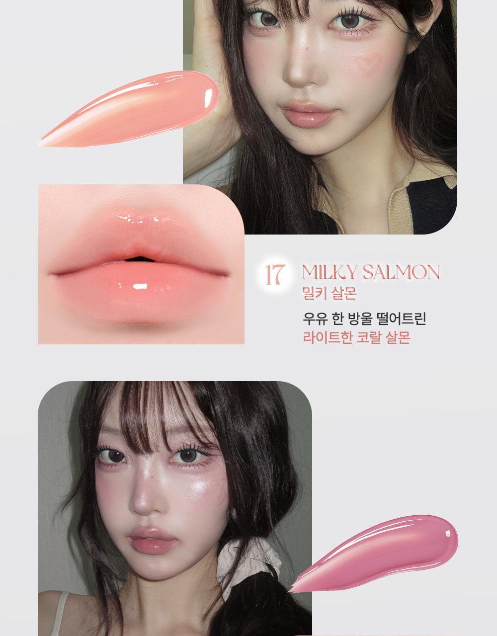 [新色入！]一塗水亮嘟嘟唇GET～韓國 HEART PERCENT Dote On Mood One Way Glowy Tint 一塗極緻水亮鏡面唇釉(#01-20) - 20色選擇