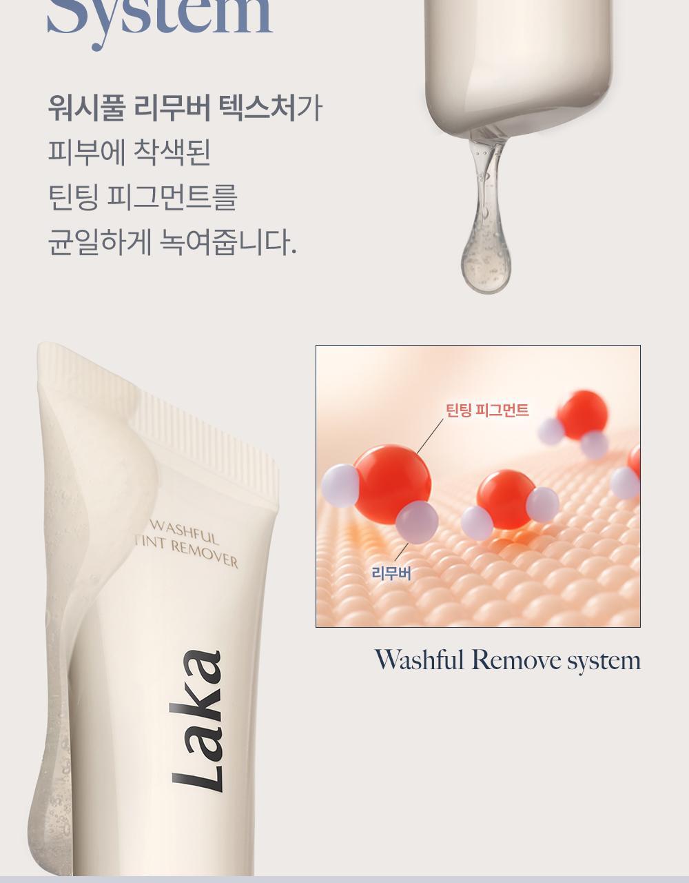 秒速卸淨染色殘留唇妝~韓國 Laka Washful Tint Remover 唇釉卸色水凝膠 - 10ml