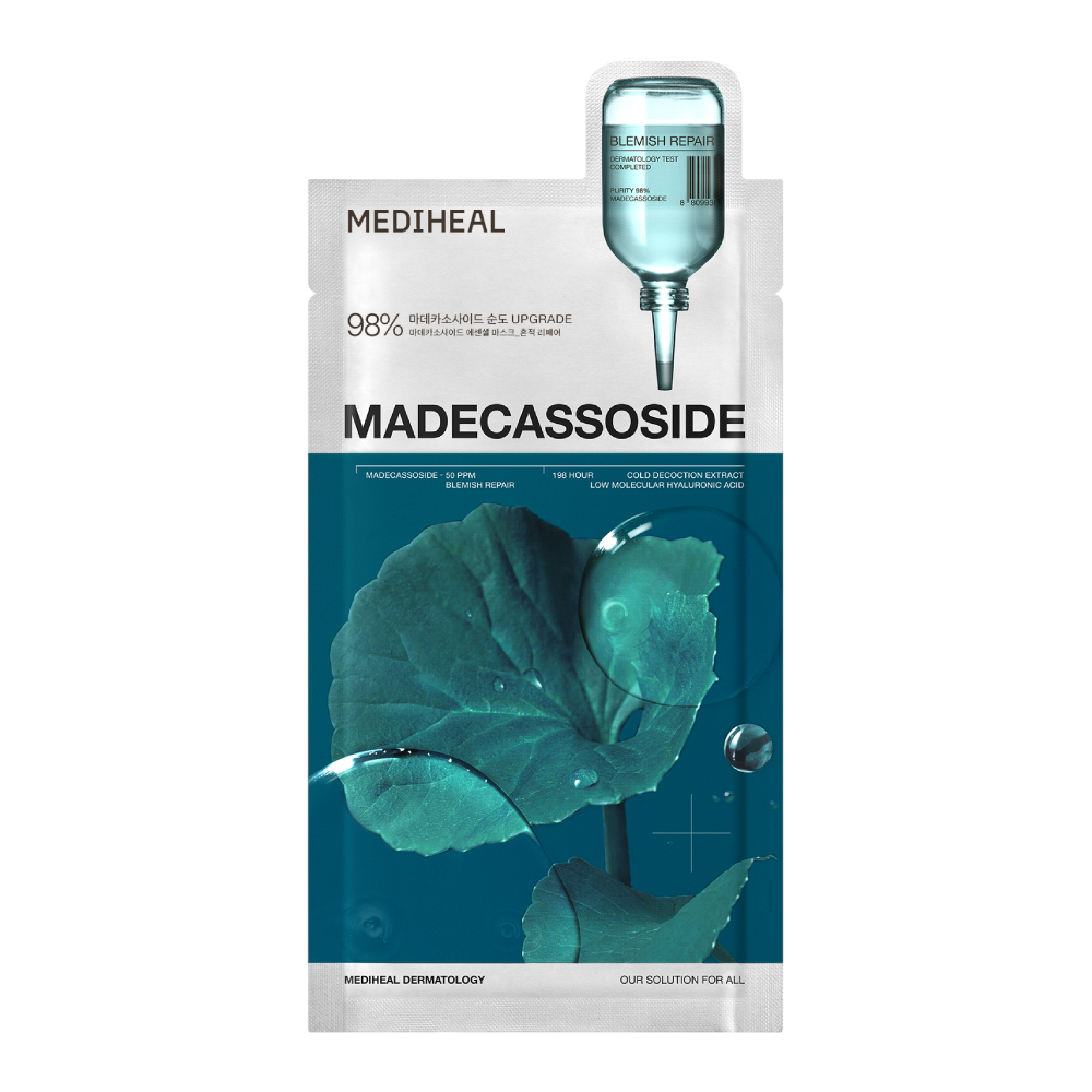 【韓國OY No.1🏆】MEDIHEAL Madecassoside Essential Mask Pack Blemish Repair 98%高純度積雪草苷X透明質酸保濕淡印修復面膜 1盒10片裝 - 2種選擇 【韓國OY No.1🏆】MEDIHEAL Madecassoside Essential Mask Pack Blemish Repair 98%高純度積雪草苷X透明質酸保濕淡印修復面膜 1盒10片裝 - 2種選擇