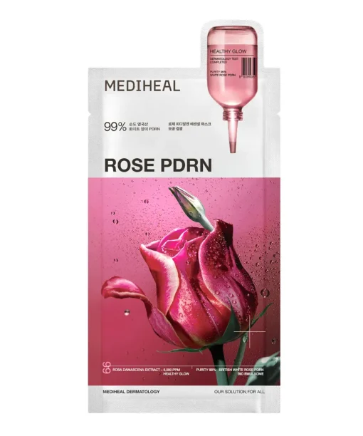 韓國 Mediheal Essential Mask Pack #Rose PDRN 植萃玫瑰PDRN毛孔煥亮彈力緊緻面膜1盒10片裝 - 2種選擇
