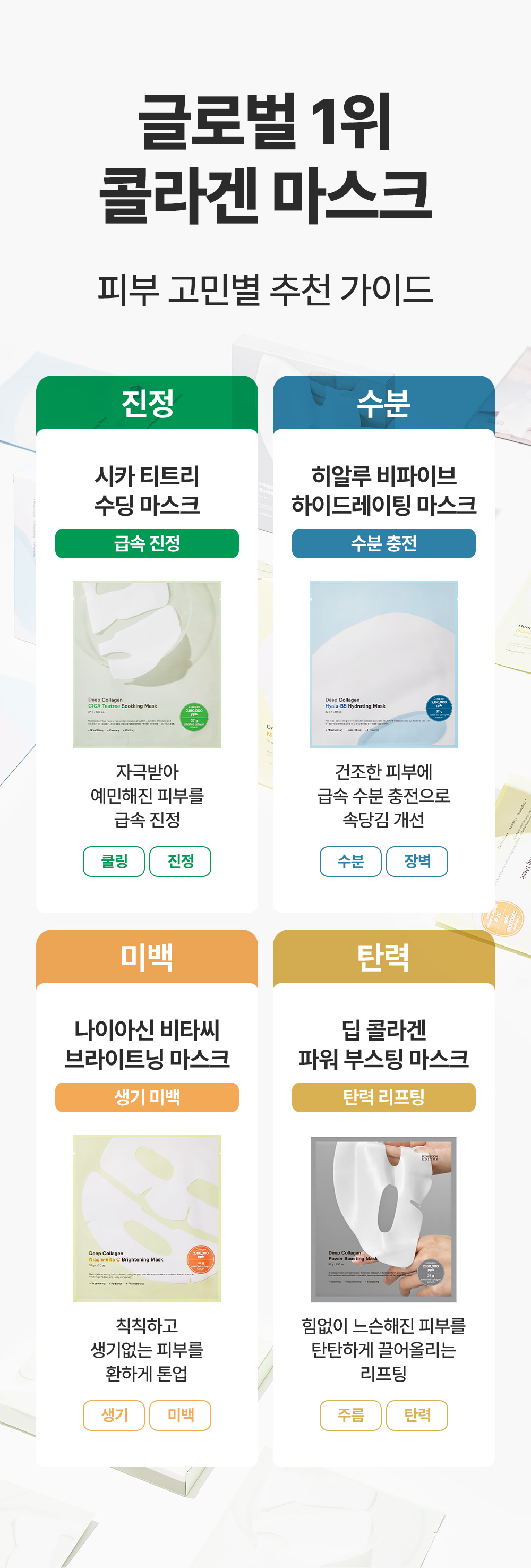 深層保濕~韓國 Sungboon Editor Deep Collagen Hyalu-B5 Hydrating Mask 深層膠原X透明質酸X維B5補濕修屏果凍面膜 一盒4片裝 - 2種選擇