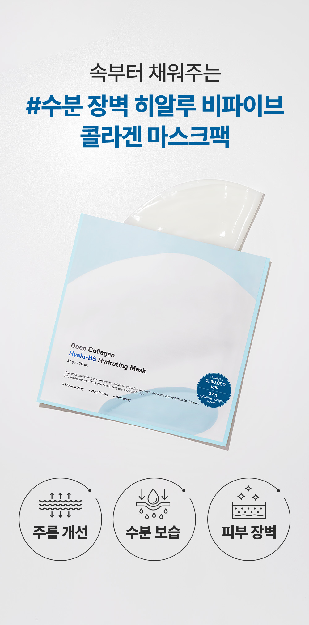 深層保濕~韓國 Sungboon Editor Deep Collagen Hyalu-B5 Hydrating Mask 深層膠原X透明質酸X維B5補濕修屏果凍面膜 一盒4片裝 - 2種選擇