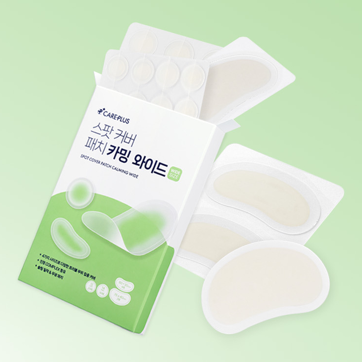 OliveYoung舒暖抗痘消粉刺貼 ~韓國 Care Plus Spot Cover Patch Calming Wide 消痘暗瘡貼綠色鎮靜款 內含大size貼和各種尺寸 - 56片裝 OliveYoung舒暖抗痘消粉刺貼 ~韓國 Care Plus Spot Cover Patch Calming Wide 消痘暗瘡貼綠色鎮靜款 內含大size貼和各種尺寸 - 56片裝