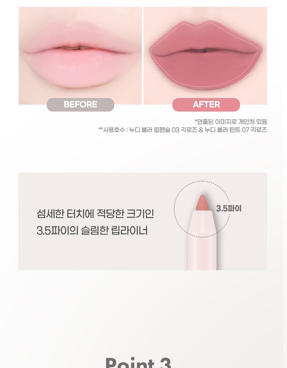 韓國 Colorgram Nude Blur Lip Pencil 自然無痕柔霧唇線筆(#01-05) - 5色選擇