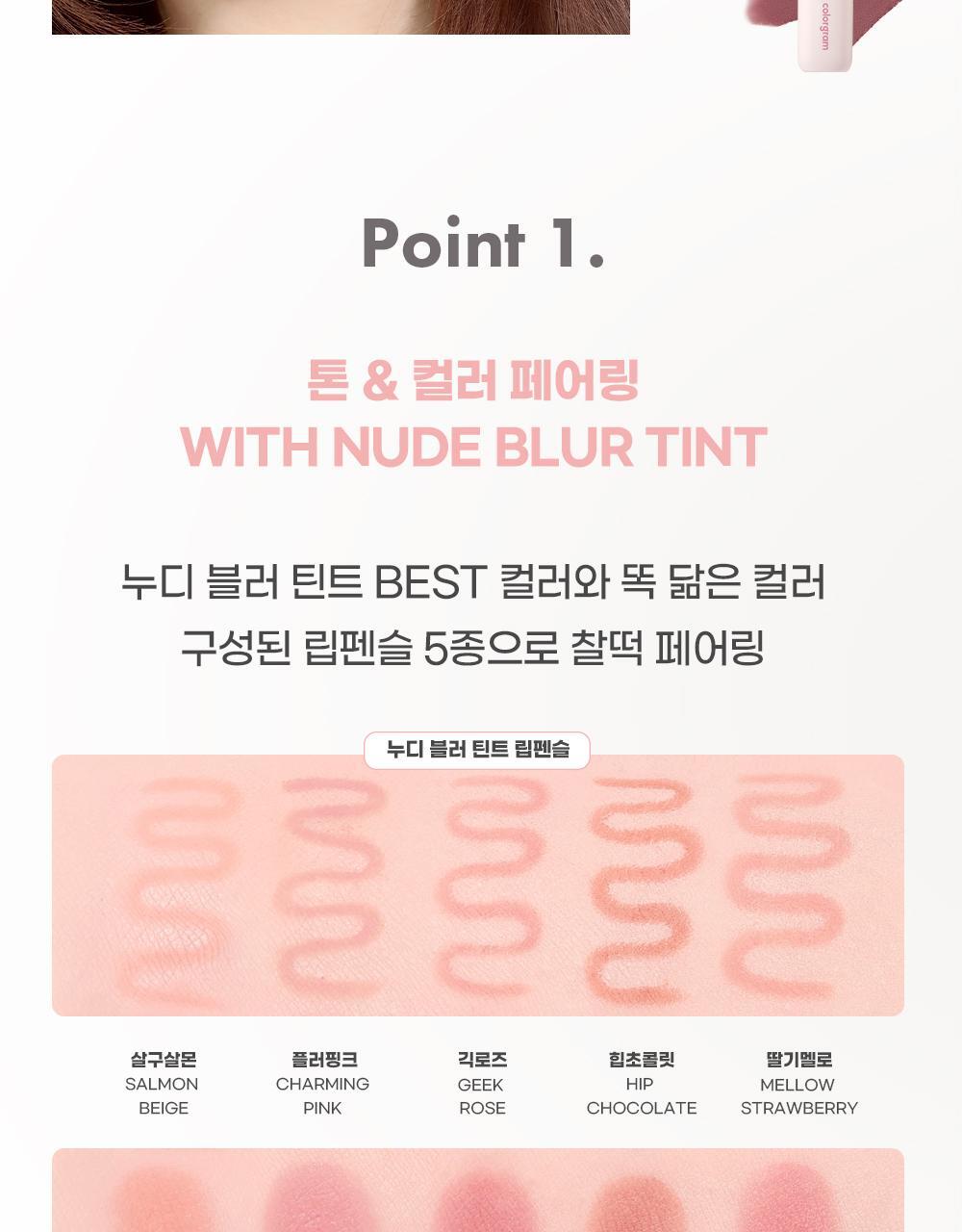 韓國 Colorgram Nude Blur Lip Pencil 自然無痕柔霧唇線筆(#01-05) - 5色選擇