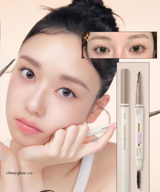柔霧自然眉色～韓國 etude Control Slide Brow 控制滑動斜角三面筆芯雙頭連眉刷眉筆 - 5色選擇