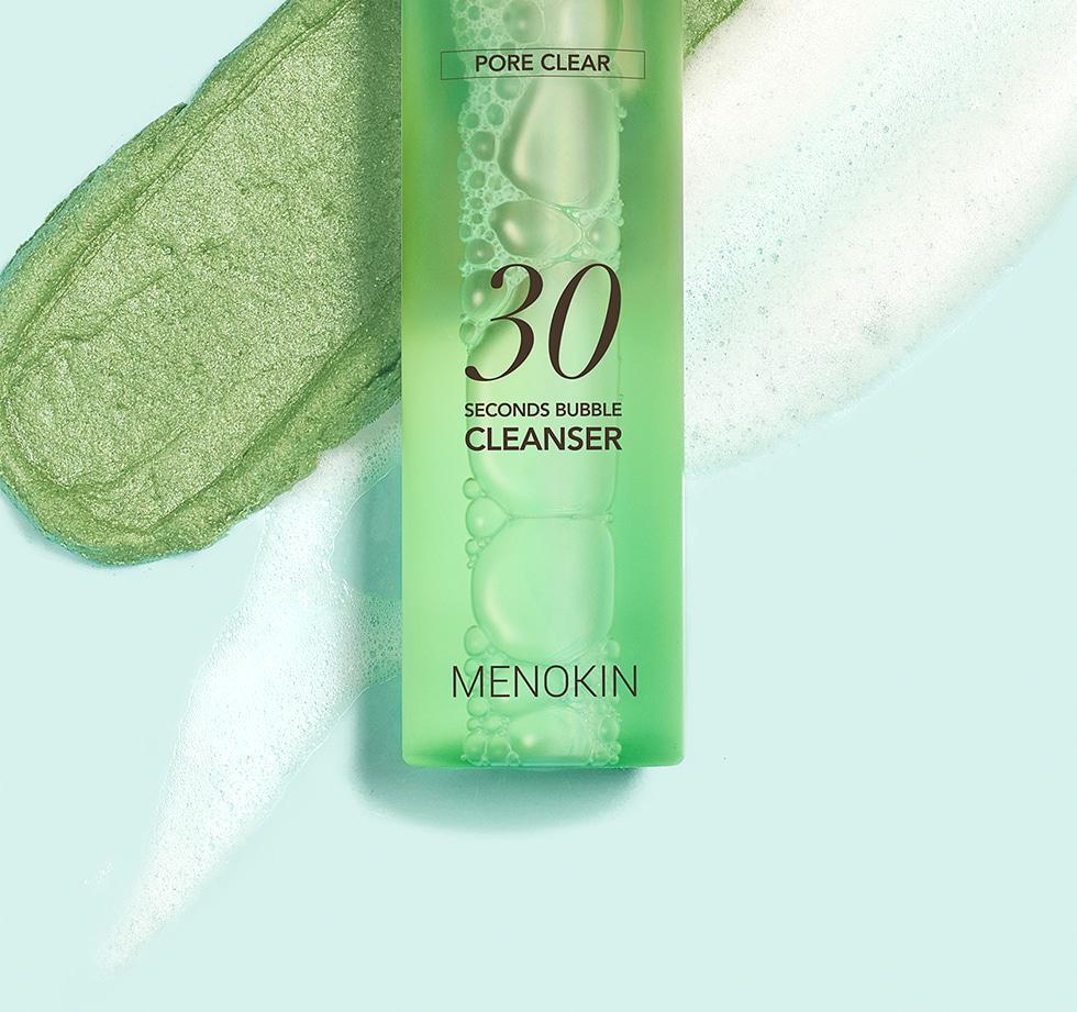 GlowPick🏆 韓國 menokin 30 Seconds Bubble Cleanser 綠色 PORE CLEAR 30秒毛孔清潔泡泡潔面 - 150ml