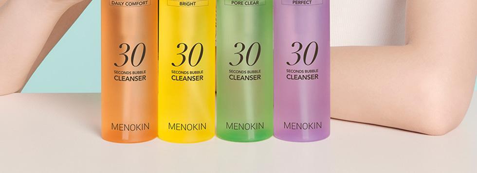 GlowPick🏆 韓國 menokin 30 Seconds Bubble Cleanser 綠色 PORE CLEAR 30秒毛孔清潔泡泡潔面 - 150ml