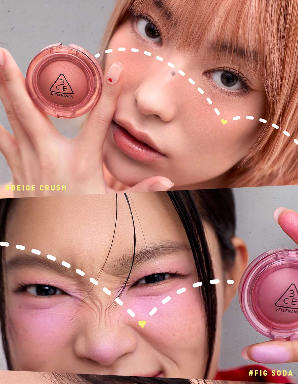 多用途眼影X胭脂兩用~韓國 3CE BOUNCY BLUR BALM 果凍彈潤奶霜眼影X胭脂膏 - 8色選擇