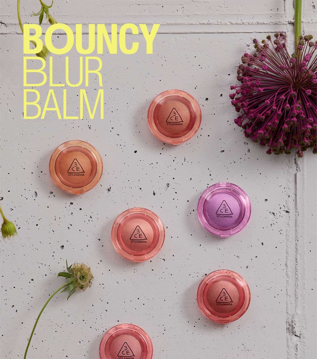 多用途眼影X胭脂兩用~韓國 3CE BOUNCY BLUR BALM 果凍彈潤奶霜眼影X胭脂膏 - 8色選擇