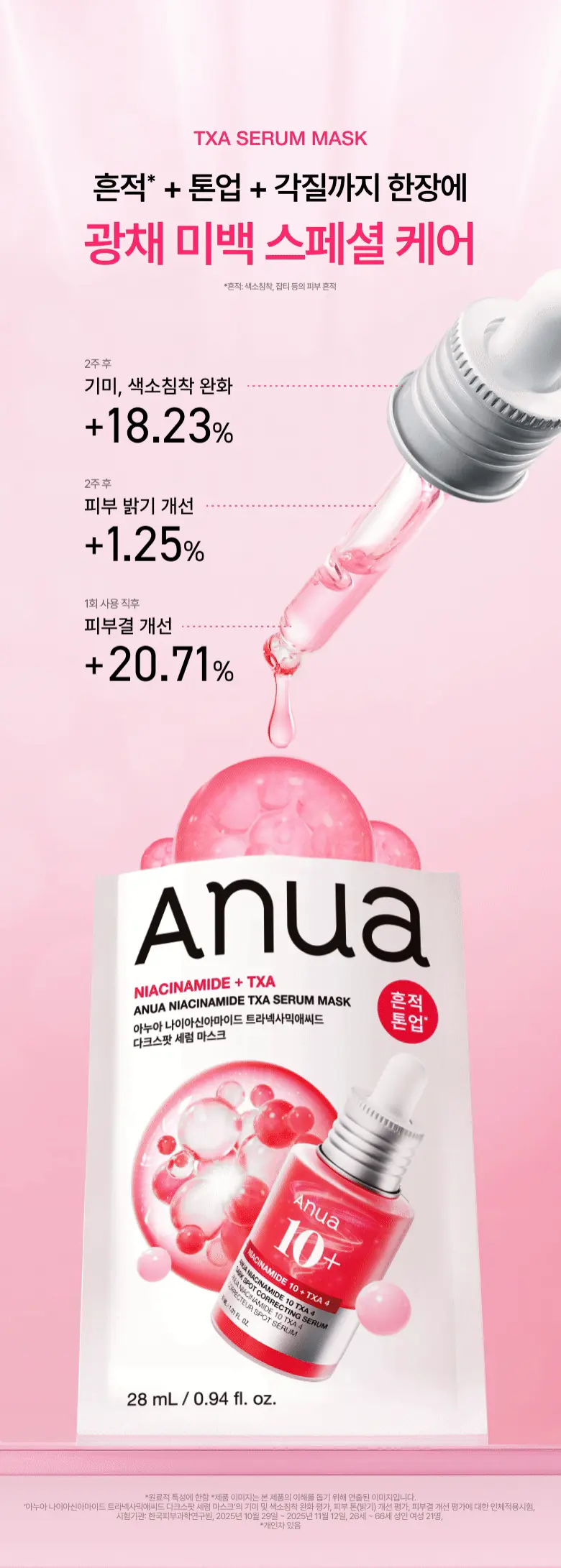 【優惠5+1 Set 5送1片】韓國 ANUA Nacinamide + TXA Serum Mask 維B3菸鹼醯胺＋TXA 傳明酸美白淡瑕精華面膜