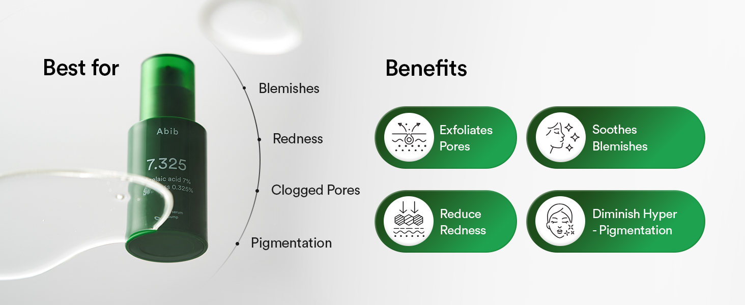 痘痘對策～韓國 ABIB Clear Spot Serum 7.325 Pump 7%壬二酸X海藻淨痘減紅修護精華 - 30ml