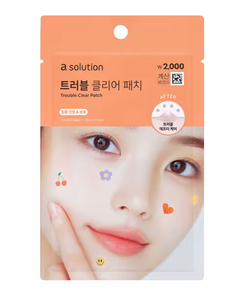 可愛暗瘡貼紙~ 韓國 Daiso X A Solution Trouble Clear Patch 可愛圖案薄型水膠型消痘痘貼 - 24片裝