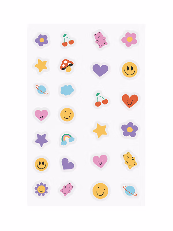 可愛暗瘡貼紙~ 韓國 Daiso X A Solution Trouble Clear Patch 可愛圖案薄型水膠型消痘痘貼 - 24片裝