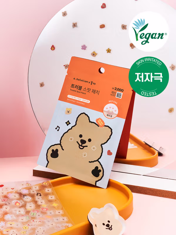 韓國 Daiso X A Solution Trouble Spot Patch 꽃카聯名限量～初期痘痘貼 薄型舒緩痘痘暗瘡貼 - 57片裝