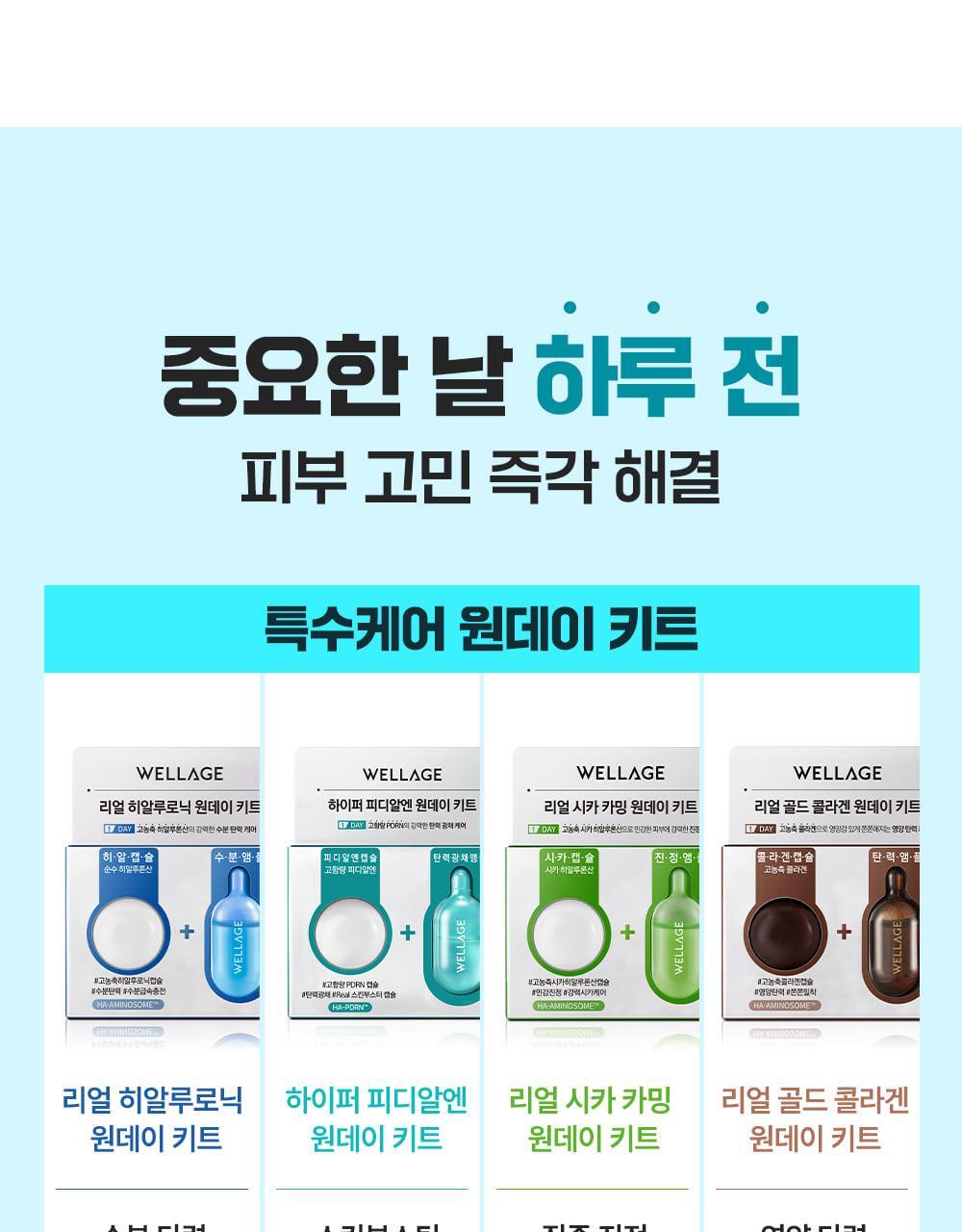 韓國 Wellage Hyper PDRN One Day Kit 高濃度 10% PDRN 一日活化修復精華膠囊 - 7日用