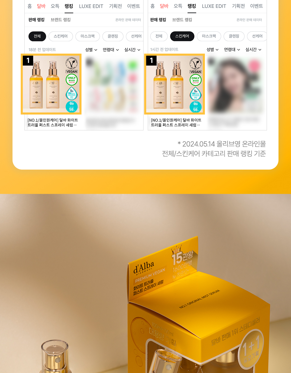 【韓國 OY限量1+1Set】空姐噴霧✨d'Alba First Spray Serum 白松露雙層精華噴霧 1+1 套裝 - 2種選擇