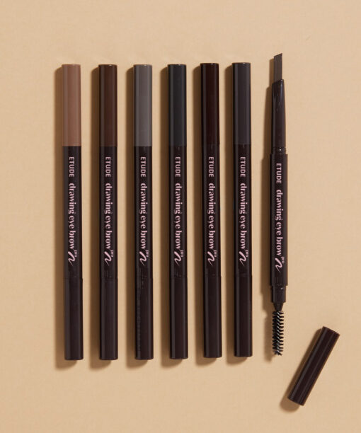 韓國 etude Drawing Eyebrow Pro 三角筆芯順滑自然雙頭眉筆連眉刷(#01-07) - 7色選擇