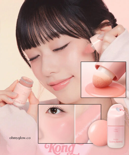 韓國 etude Kong Kong Blusher 海綿頭印章水感光澤胭脂液(#01-05) - 5色選擇