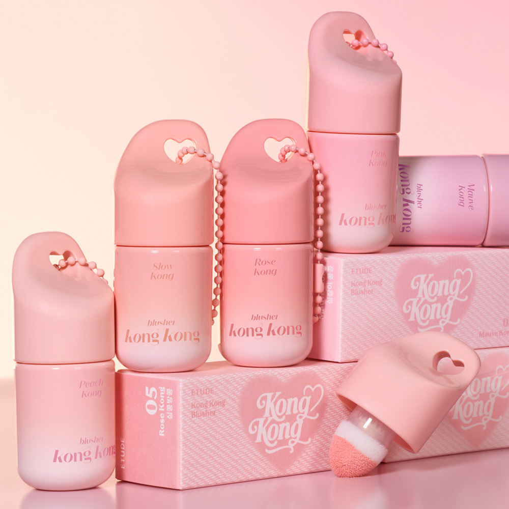 韓國 etude Kong Kong Blusher 海綿頭印章水感光澤胭脂液(#01-05) - 5色選擇