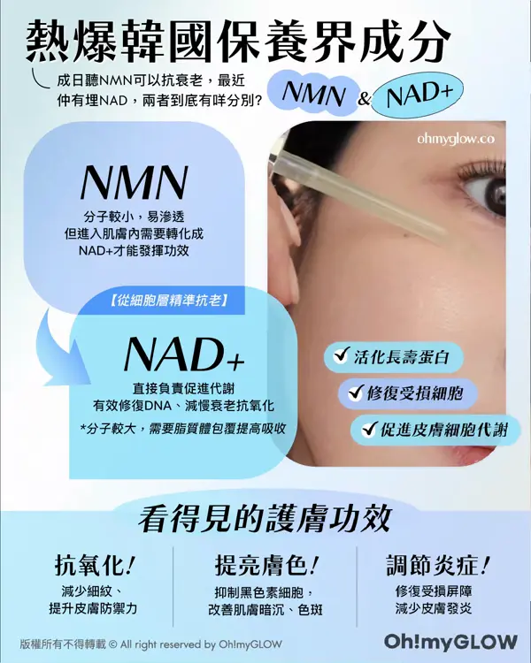 韓國超Hit 護膚都講含金量 醫美級護膚成分 極緻活顏魚子醬PDRN 等 熱爆韓國保養界成分 NMN & NAD+