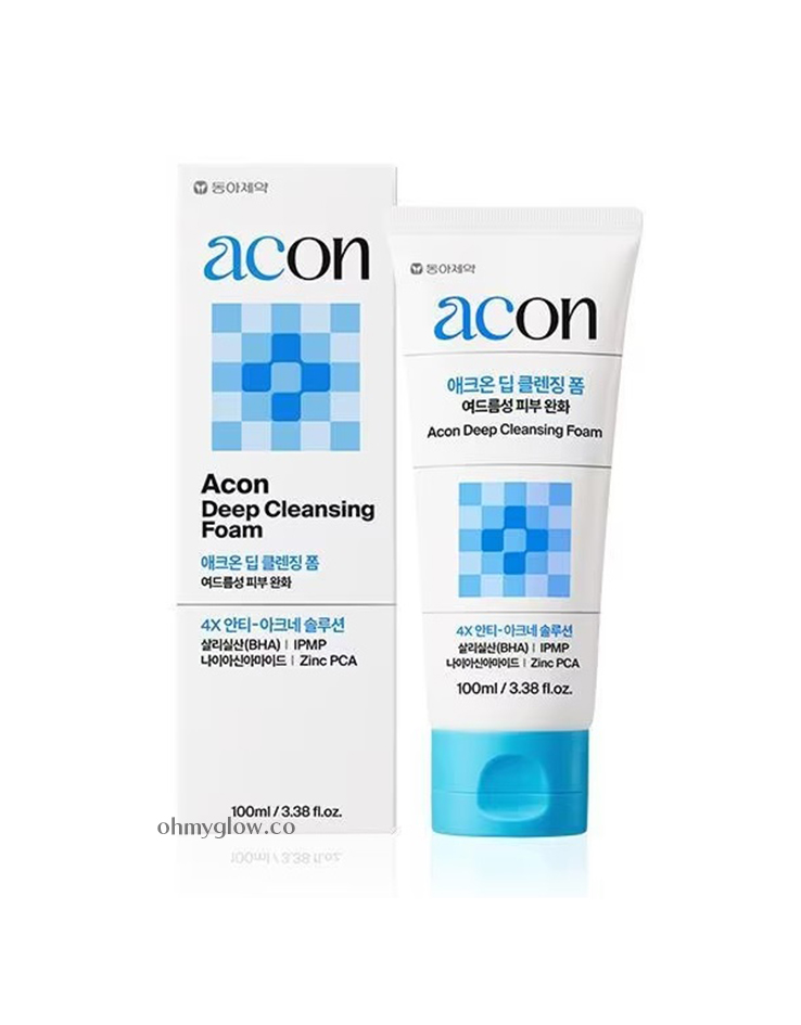 韓國藥房熱賣 針對痘痘、油肌 Acon Deep Cleansing Foam 水楊酸深清淨化粉刺抗菌抗痘潔面 - 100ml 韓國藥房熱賣 針對痘痘、油肌 Acon Deep Cleansing Foam 水楊酸深清淨化粉刺抗菌抗痘潔面 - 100ml