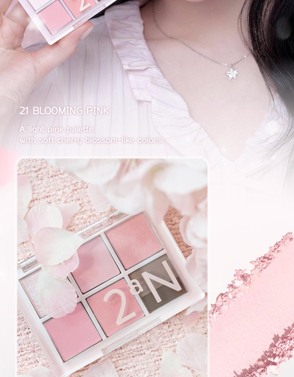 新色Blooming Pink春櫻粉系列入！實用零廢色～GlowPick🏆 韓國 2aN Better Me Eye Palette 6色眼影盤(#01-21) - 18色選擇