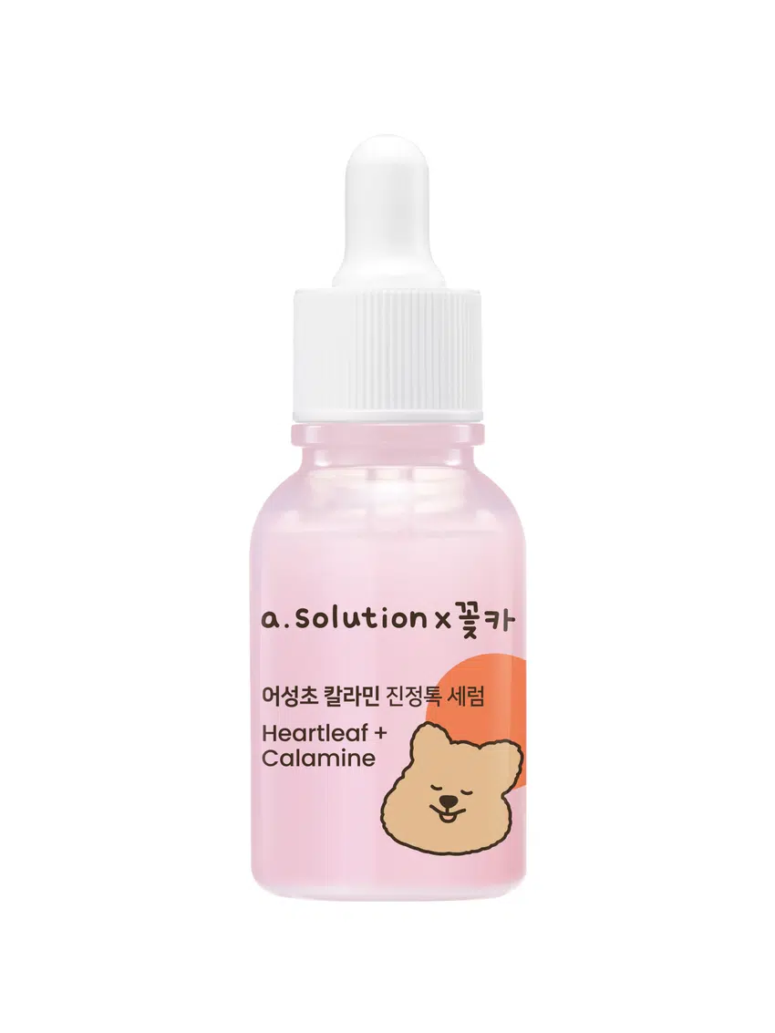 韓國꽃카限量聯名 Daiso X A Solution Heartleaf + Calamine Soothing Tox Serum 痘痘舒緩粉紅急救精華 30ml - 2種選擇