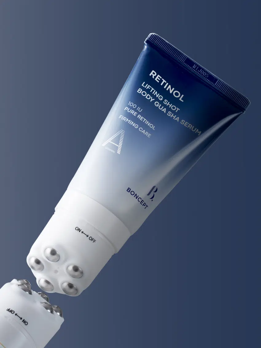 韓國 Daiso X Boncept Retinol Firming Shot Body Serum 純A醇Retinol X 補骨脂酚 一體式刮痧滾輪提拉緊緻身體精華 - 100ml