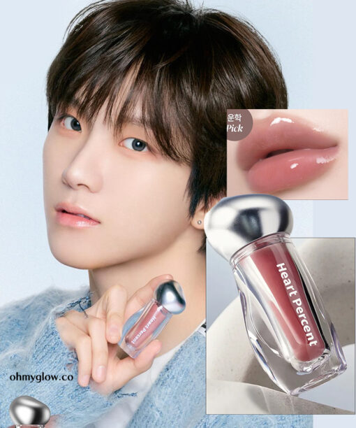 韓國 Heart Percent.Dote On Mood Over Melting Gloss 遇膚即融蜜光豐盈潤唇蜜(#01-08) - 8色選擇