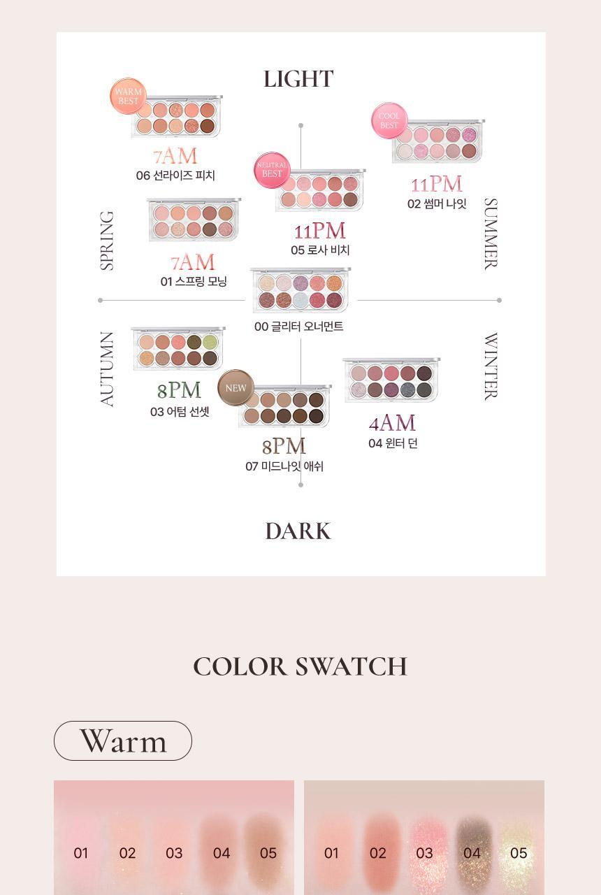 新色🤎🖤07 Midnight Ash號入!自留推介~GlowPick No.1🏆! 星級化妝師iseul研發!韓國 LUMMIR Light On Eyes Shadow Palette 10色水光眼影盤 - 5色選擇