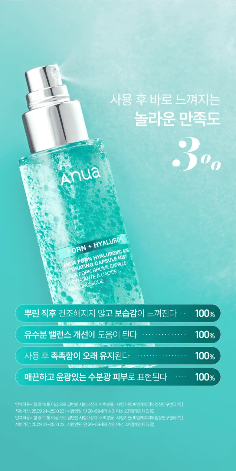 韓國 ANUA PDRN Hyaluronic Acid Hydrating Capsule Mist 鮭魚PDRN X 透明質酸保濕膠囊噴霧 - 100ml