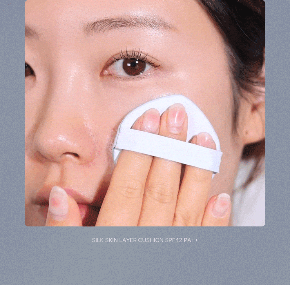首款完成透氣測試的氣墊~韓國 espoir Silk Skin Layer Cushion Single 超薄層感絲綢半霧面氣墊粉餅SPF42 PA++ - 7色選擇