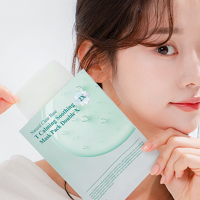 最新升級~韓國 Natural Clear Base T Calming Soothing Mask Pack Double X 有機茶樹積雪草速效舒緩鎮靜面膜 10片裝 最新升級~韓國 Natural Clear Base T Calming Soothing Mask Pack Double X 有機茶樹積雪草速效舒緩鎮靜面膜 10片裝