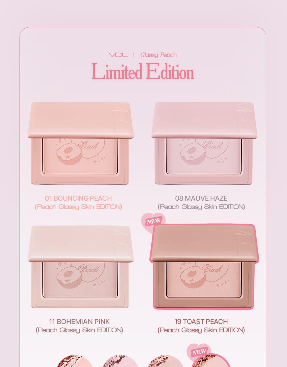 【🍑Olive Young限量SET 】韓國大熱~VDL Cheek Stain Blusher / Blusher Duo VDL 隱沒毛孔胭脂盤/胭脂高光2合1盤+(送雙頭掃 / 粉撲) - 多色選擇