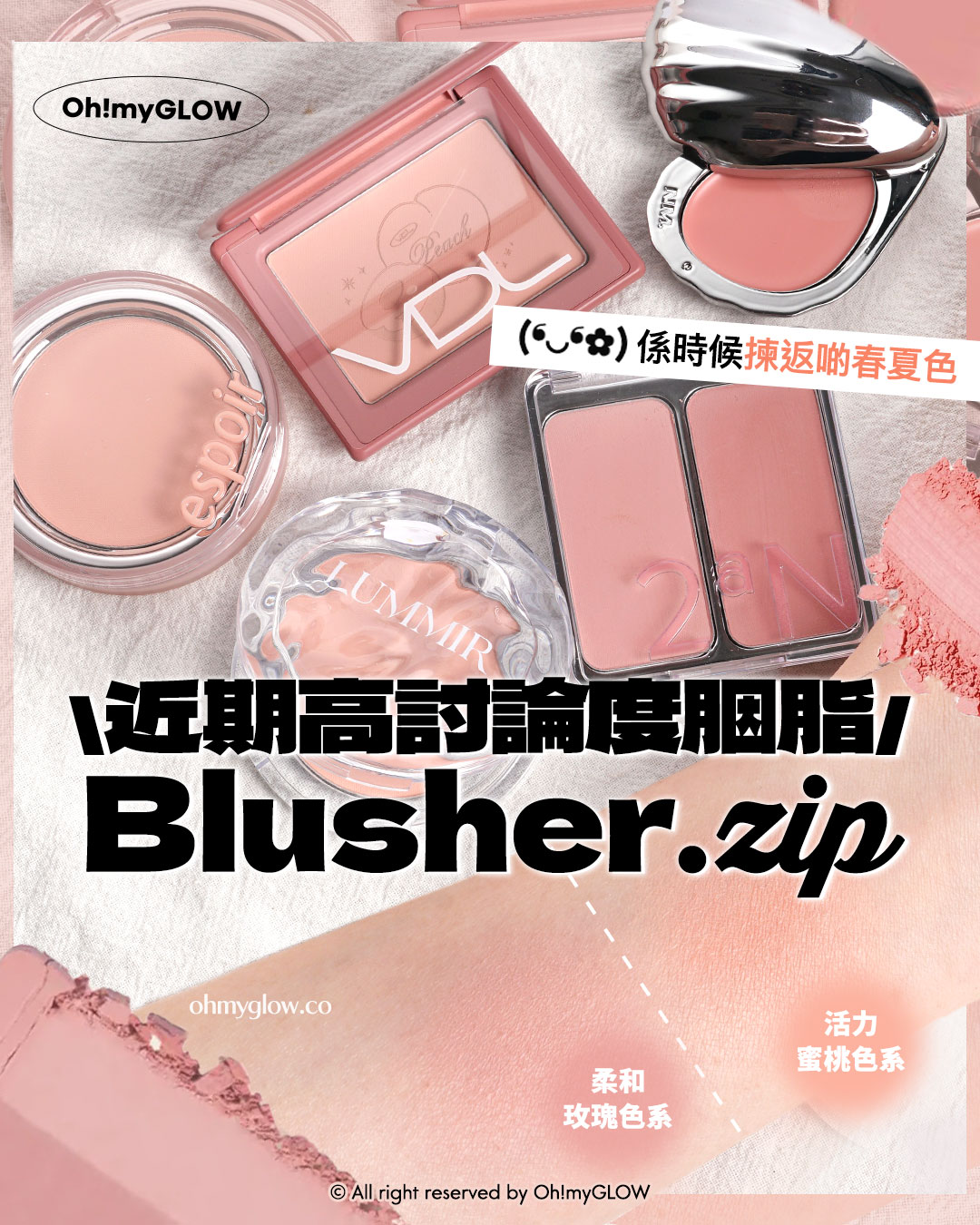 近期高討論度Blusher.zip靚色合集 係時候揀返啲春夏色 近期高討論度睏脂 Blusher.zip
