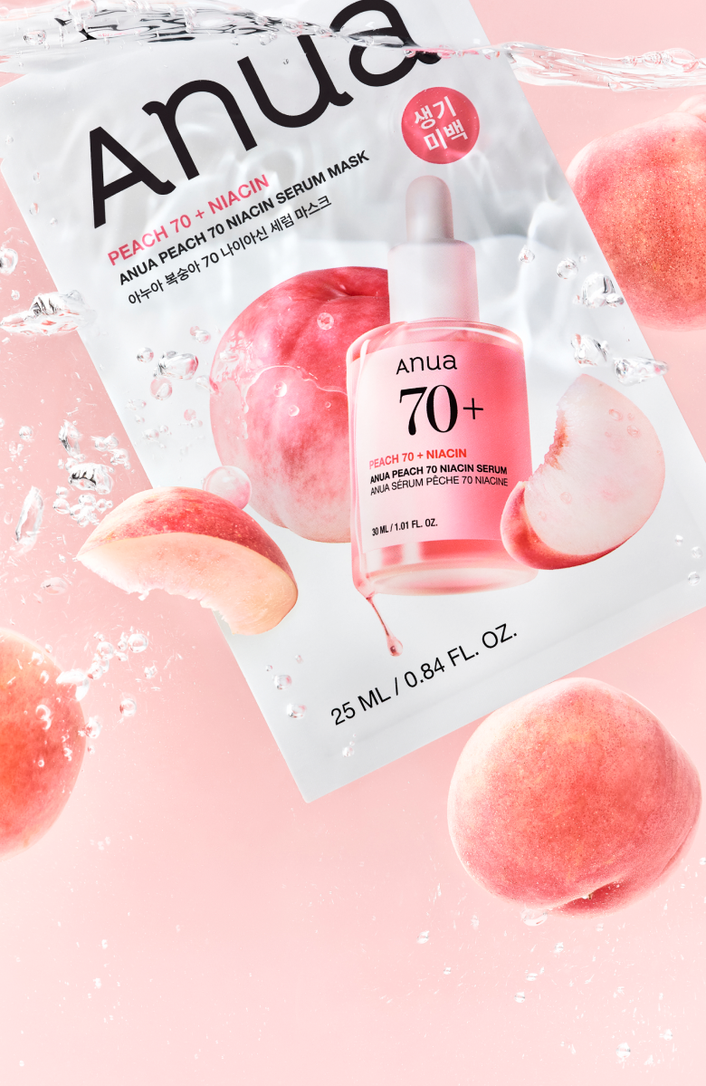 【優惠5+1 Set 5送1片】韓國 Anua Peach 70 Niacin Serum Mask 🍑保濕提亮美肌活力桃花精華面膜